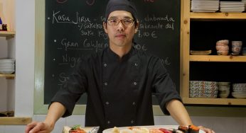 Sushi cooking show by Hideki Aoyama at the Gastronomic Fair