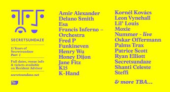 Secretsundaze reveal more acts for the 15th anniversary season
