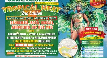 Notting Hill Carnival Splash 2016- Tropical Heat 2nd Edition