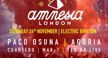 Amnesia London – Saturday 26th November