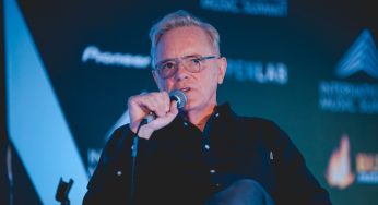 New Order’s Bernard Sumner comments on Manchester tragedy in his home town at IMS Ibiza.