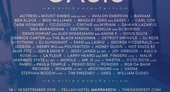 Oasis Festival Marrakech announces complete 2018 lineup
