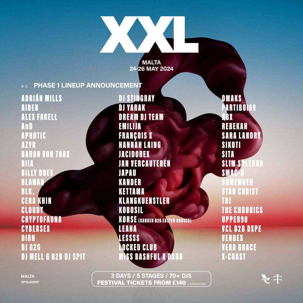 XXL MALTA from WHP and Teletech May 2024 Phase 1 LineUp Drops