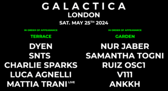 Galactica unveils stellar lineup for Galactica London: Day & Night at Studio 338